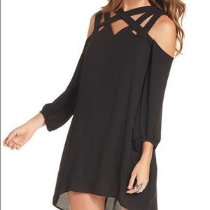 BCBG Carley Black Cutout Dress- Med